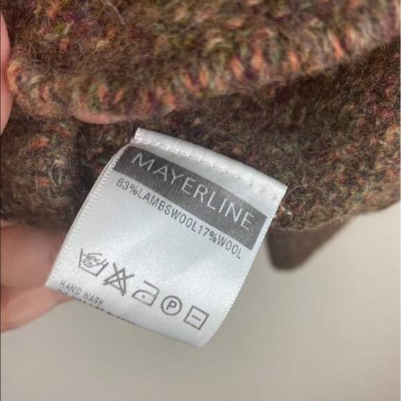 MAYERLINE Lagenlook Brown Double Breasted Wool Sweater Coat - Picture 7 of 10